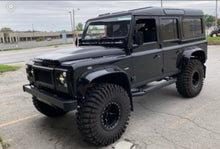 Load image into Gallery viewer, Radiator & Dual Fan set up for Chevy 5.7 Engine installed in Land Rover Defender 90/110/130