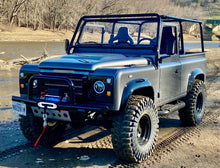 Load image into Gallery viewer, Radiator & Dual Fan set up for Chevy 5.7 Engine installed in Land Rover Defender 90/110/130