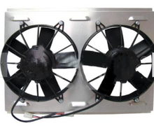 Load image into Gallery viewer, RADIATOR LAND ROVER DEFENDER LS3 ENGINE SWAP ALUMINUM RADIATOR DUAL FANS