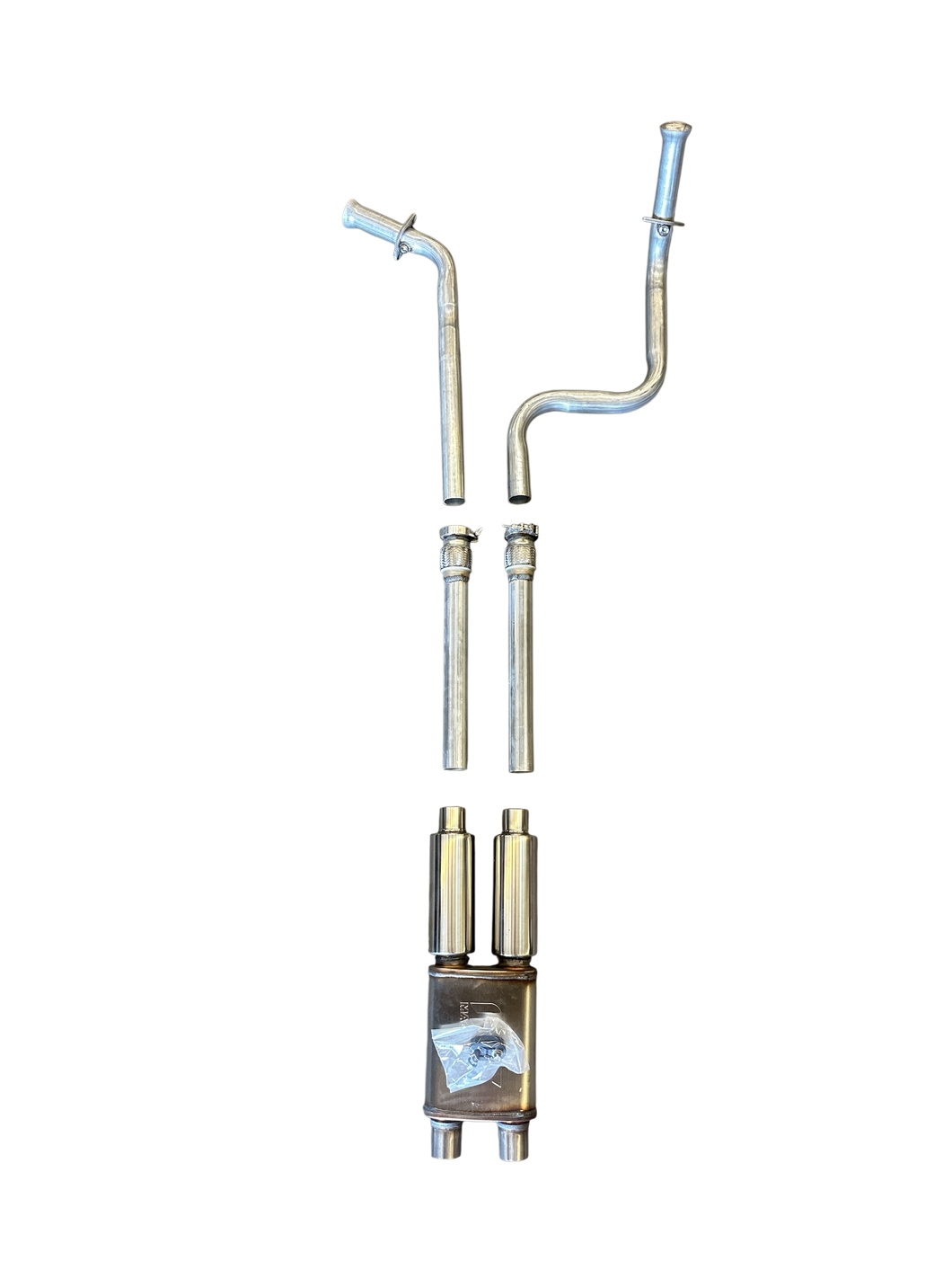DUAL EXHAUST KIT FOR DEFENDER 110 WITH LS3 ENGINE - BOLT IN with DUAL TIPS