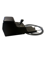 Load image into Gallery viewer, LEATHER COVERED LAND ROVER DEFENDER CONSOLE with 6L80E AUTOMATIC SHIFTER INSTALLED WITH AIR CONDITIONING
